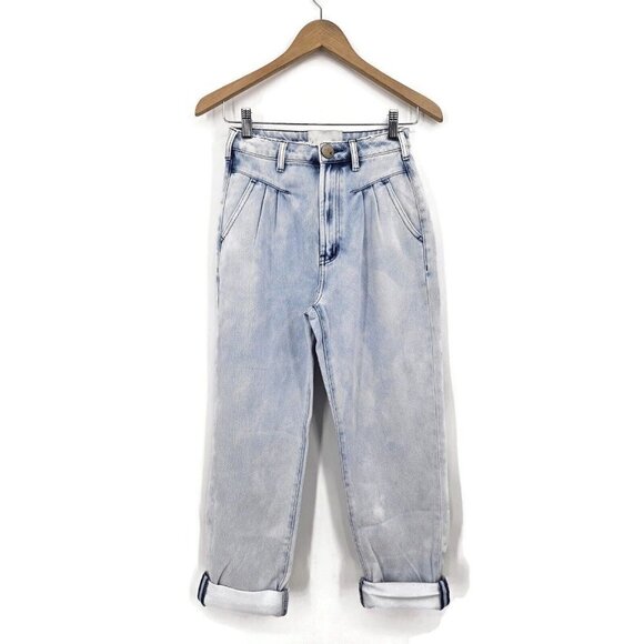 New One Teaspoon Streetwalkers Jeans Womens 23 Florence Light Blue High Waist - Picture 2 of 6